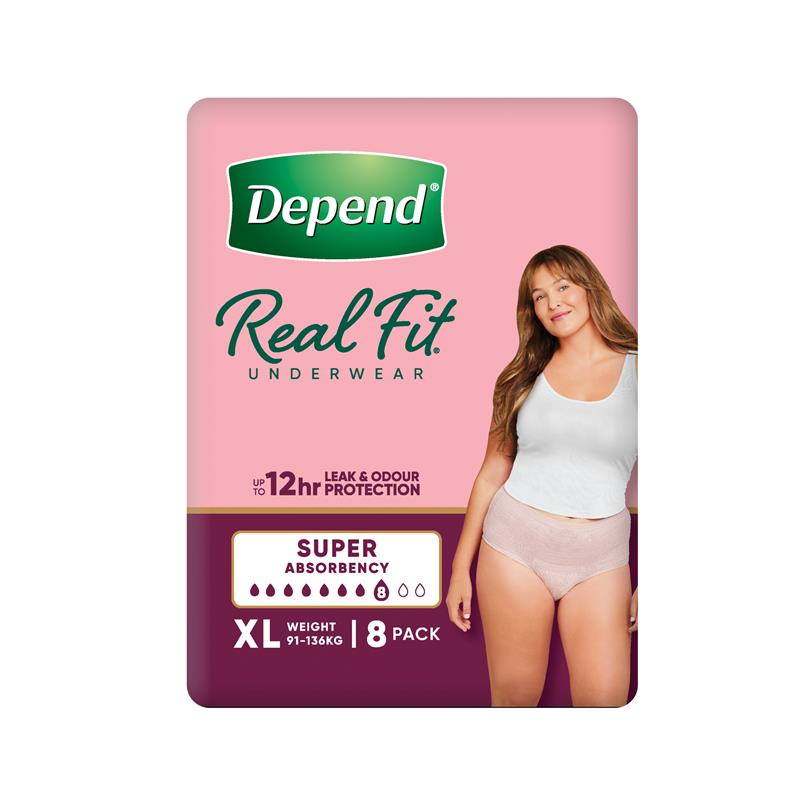 Load image into Gallery viewer, Depend Women Real Fit Underwear Super Extra Large 8 Pack
