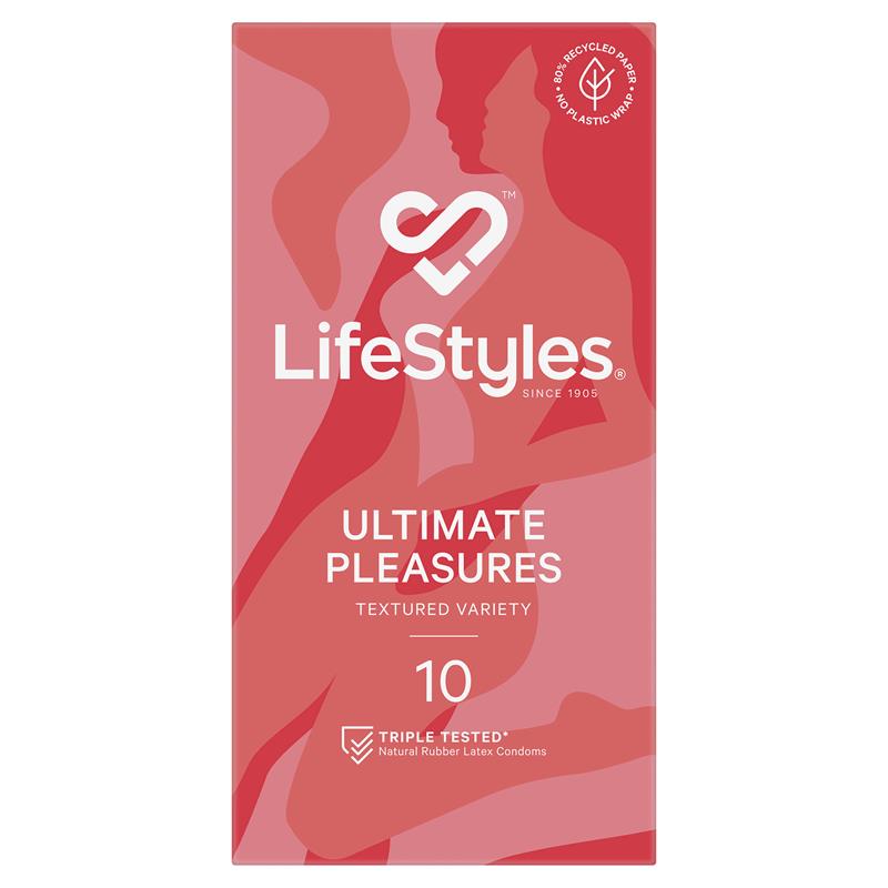 Load image into Gallery viewer, Lifestyles Ultimate Pleasures Condoms 10 Pack
