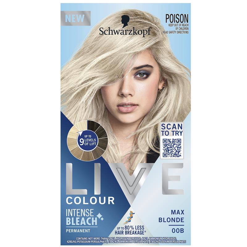Load image into Gallery viewer, Schwarzkopf Live Colour Permanent Intense Bleach Max Blonde 00B
