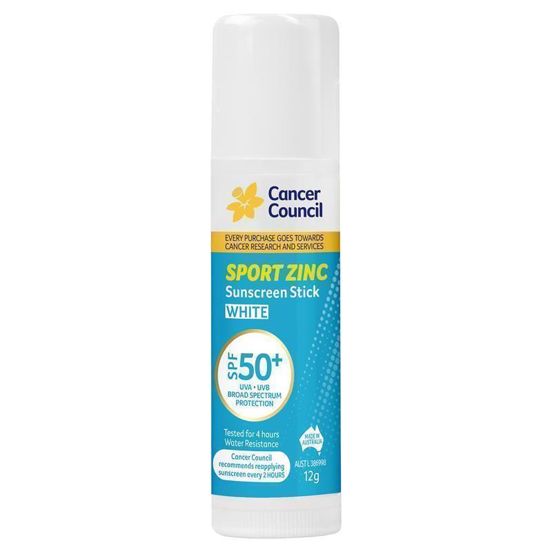 Load image into Gallery viewer, Cancer Council SPF 50+ Sport Zinc Stick White 12g
