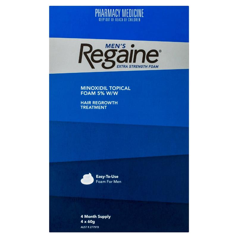 Load image into Gallery viewer, Regaine Mens 5% Minoxidil Foam Hair Regrowth Treatment 4 x 60g
