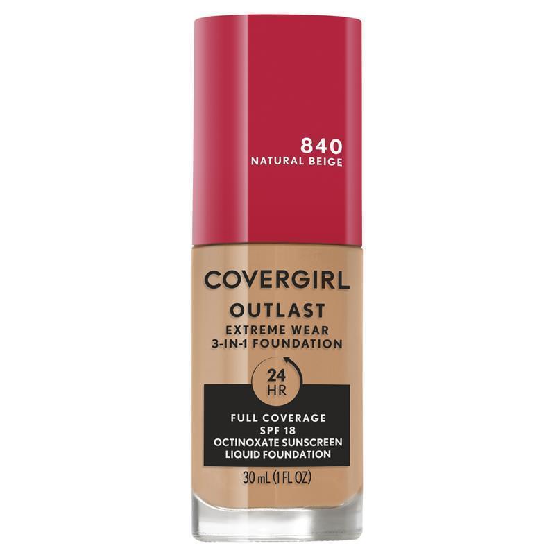 Load image into Gallery viewer, Covergirl Outlast Extreme Wear Foundation 840 Natural Beige 30ml
