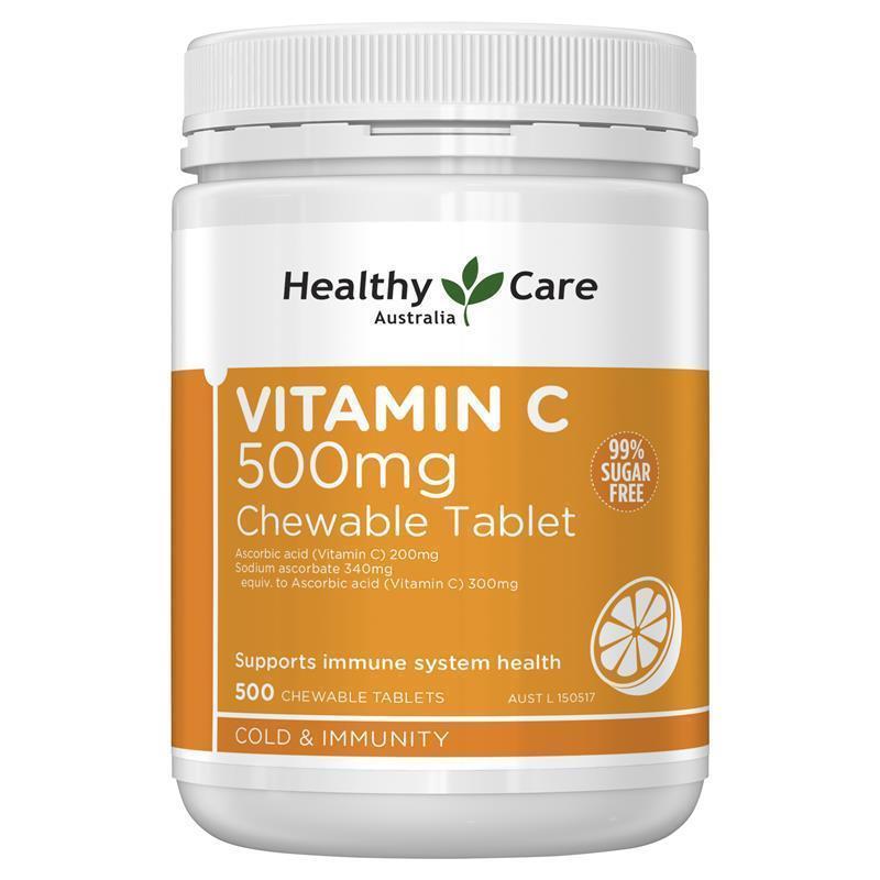 Load image into Gallery viewer, Healthy Care Vitamin C 500mg Chewable 500 Tablets
