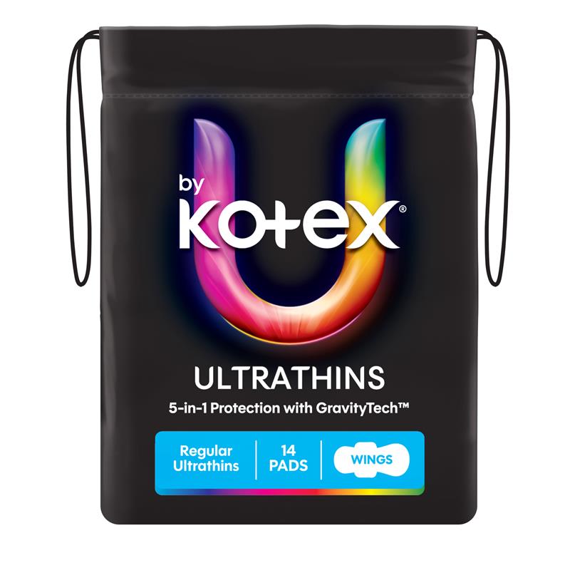 Load image into Gallery viewer, Kotex U Ultra Thin Wings Regular 14
