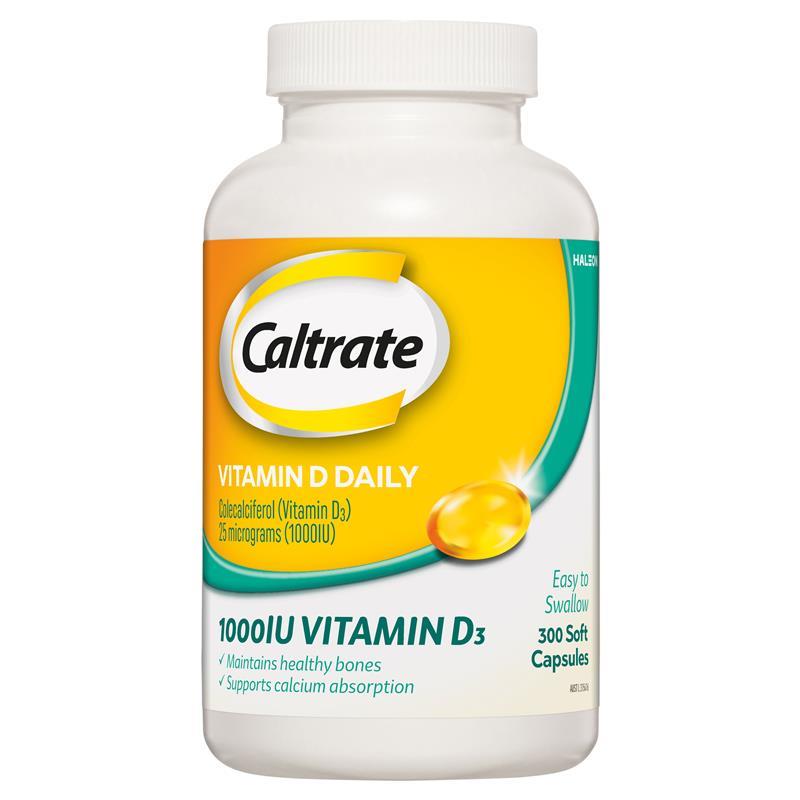 Load image into Gallery viewer, Caltrate Vitamin D 1000iu 300 Capsules Exclusive Size
