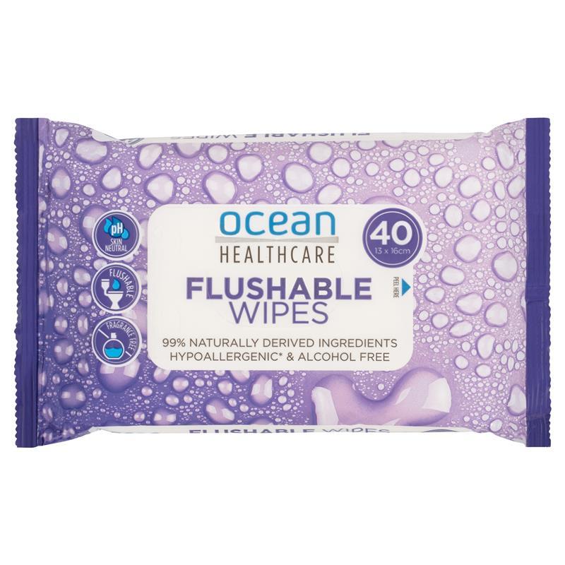 Load image into Gallery viewer, Ocean Healthcare Flushable Wipes 40 Pack
