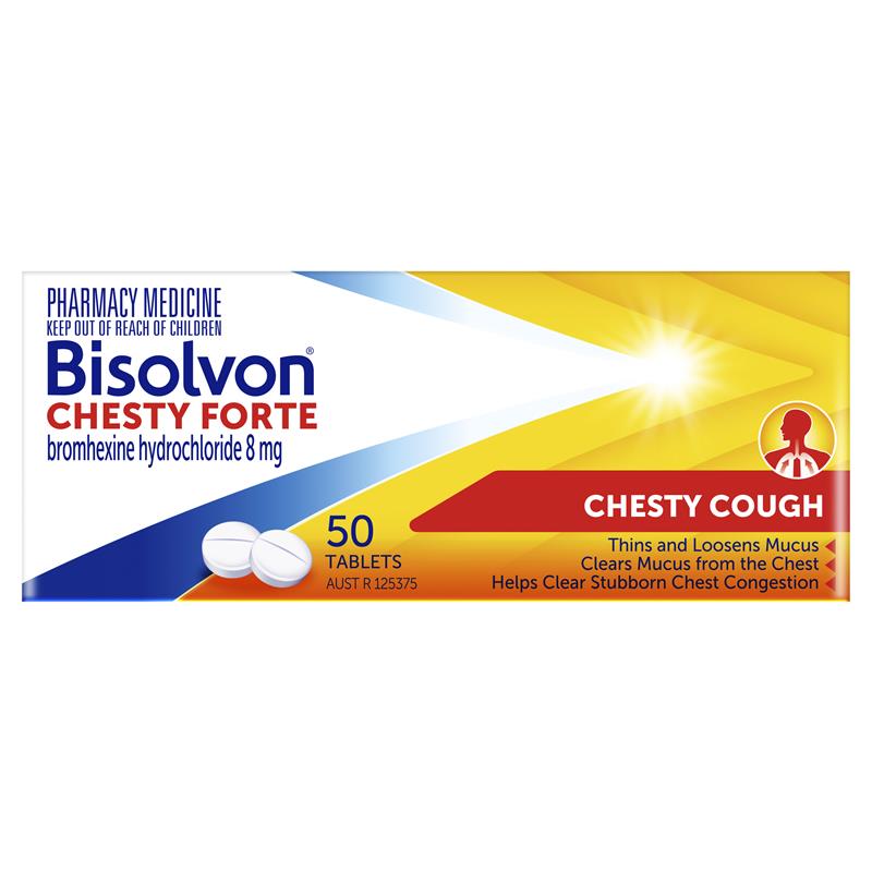 Load image into Gallery viewer, Bisolvon Chesty Forte Cough Tablets 50 Pack
