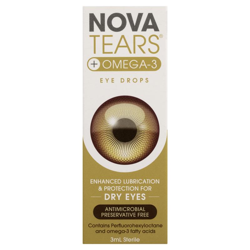 Load image into Gallery viewer, Nova Tears + Omega3 Preservative Free Lubricating Eye Drops 3ml
