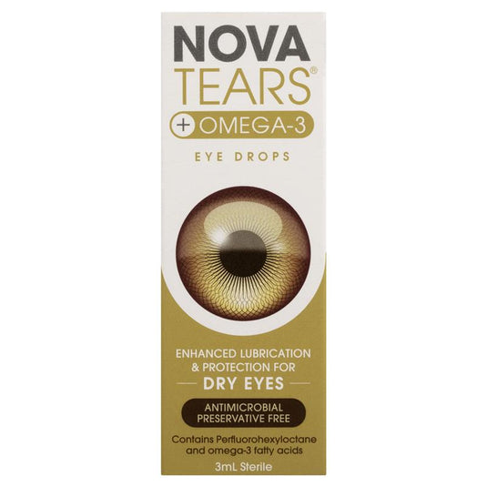 Nova Tears + Omega3 Preservative Free Lubricating Eye Drops 3ml
