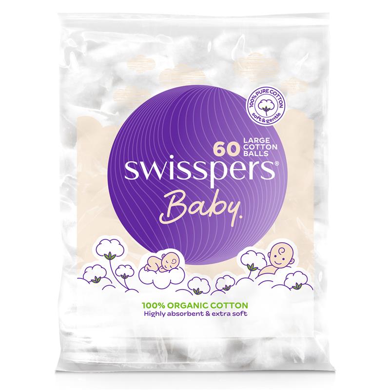 Load image into Gallery viewer, Swisspers Baby Organic Cotton Large Balls 60

