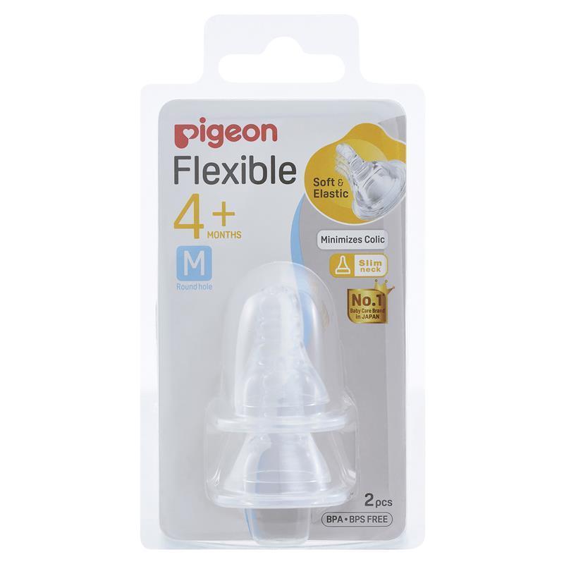 Load image into Gallery viewer, Pigeon Flexible Peristaltic Nipple M 2 Pack
