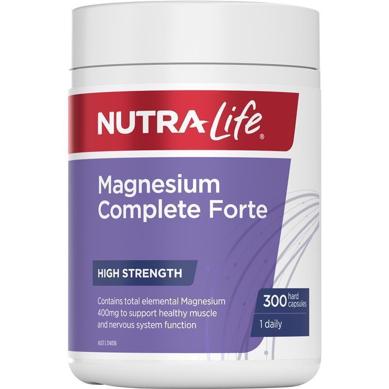Load image into Gallery viewer, Nutra-Life Magnesium Complete Forte 300 Capsules Exclusive Size
