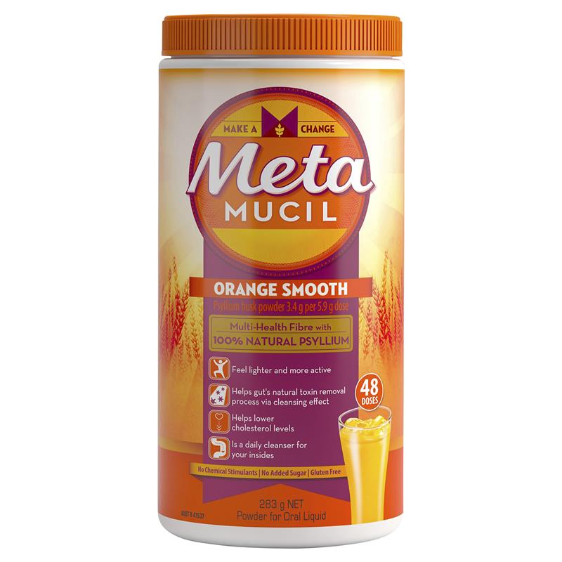 Load image into Gallery viewer, Metamucil Fibre Supplement Smooth Orange 48 Dose 283g
