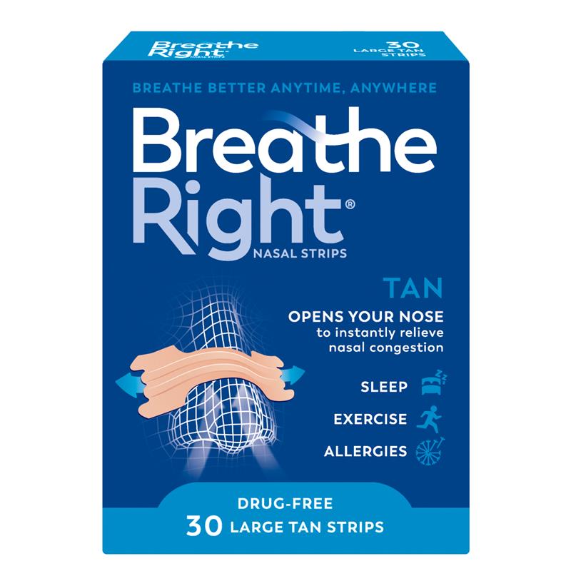 Load image into Gallery viewer, Breathe Right Nasal Strips Tan Large 30
