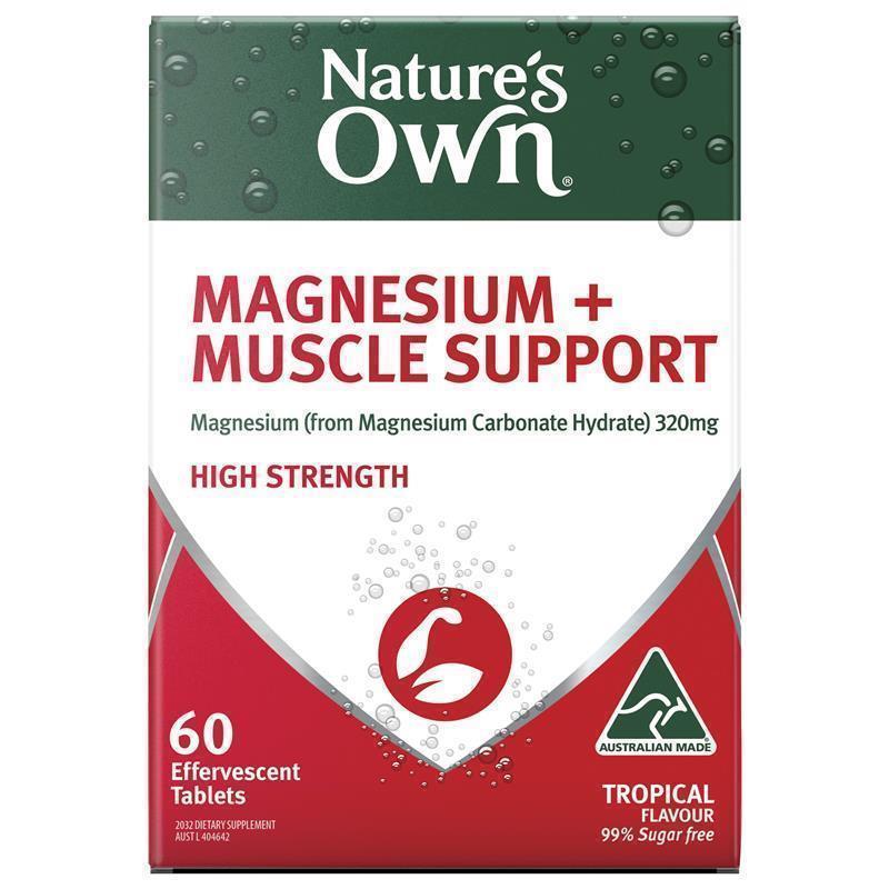 Load image into Gallery viewer, Nature's Own Magnesium + Muscle Support Effervescent 60 Tablets
