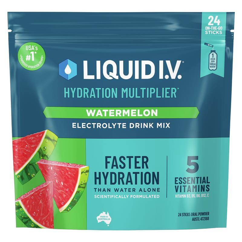 Load image into Gallery viewer, Liquid IV Hydration Watermelon 24 Sachets
