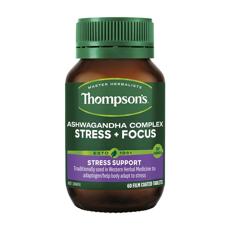 Load image into Gallery viewer, Thompson's Ashwagandha Complex Stress + Focus 60 Tablets
