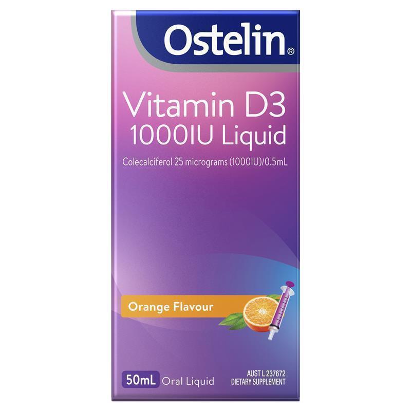 Load image into Gallery viewer, Ostelin Vitamin D3 1000IU Liquid 50ml

