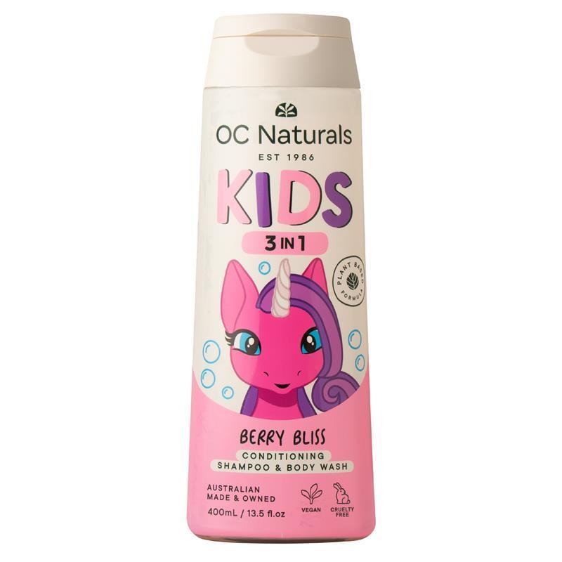 Load image into Gallery viewer, Organic Care Kids 3in1 Shampoo Conditioner Body Wash Berry Bliss 400ml
