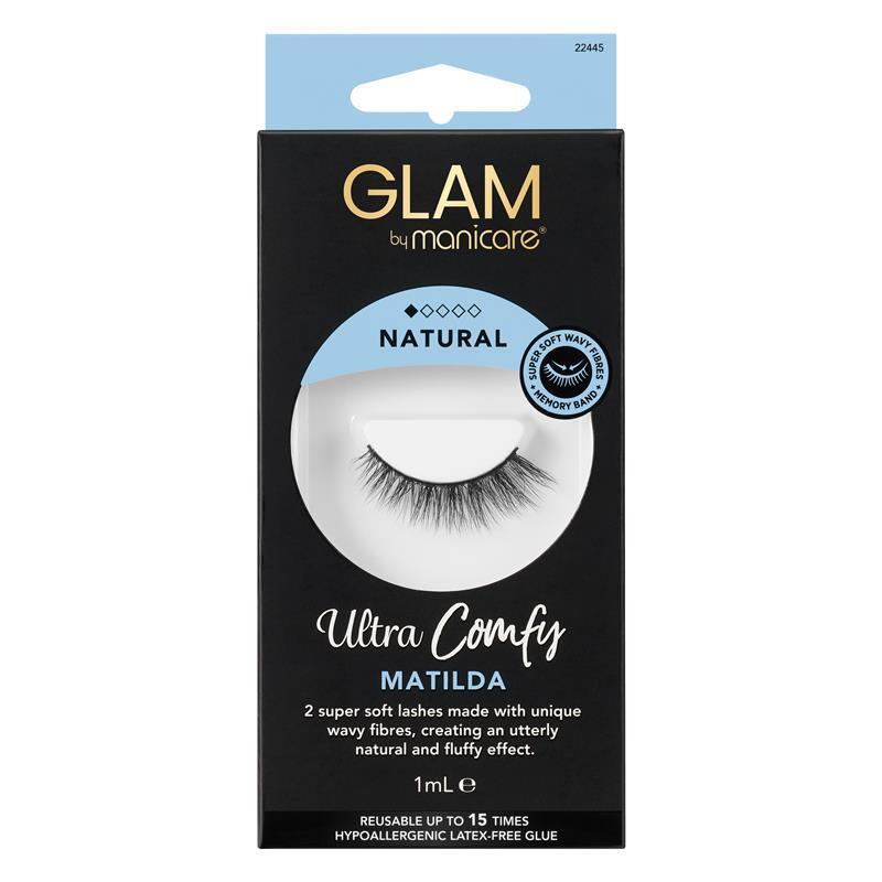 Load image into Gallery viewer, Glam By Manicare Matilda Ultra Comfy Lashes Natural
