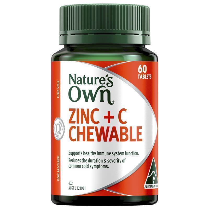 Load image into Gallery viewer, Nature's Own Zinc + C 60 Tablets
