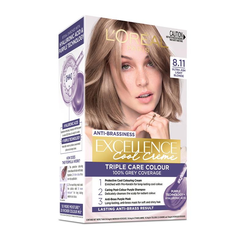 Load image into Gallery viewer, L'Oreal Paris Excellence Cool Creme Permanent Hair Colour 8.11 Ultra Ash Light Blonde
