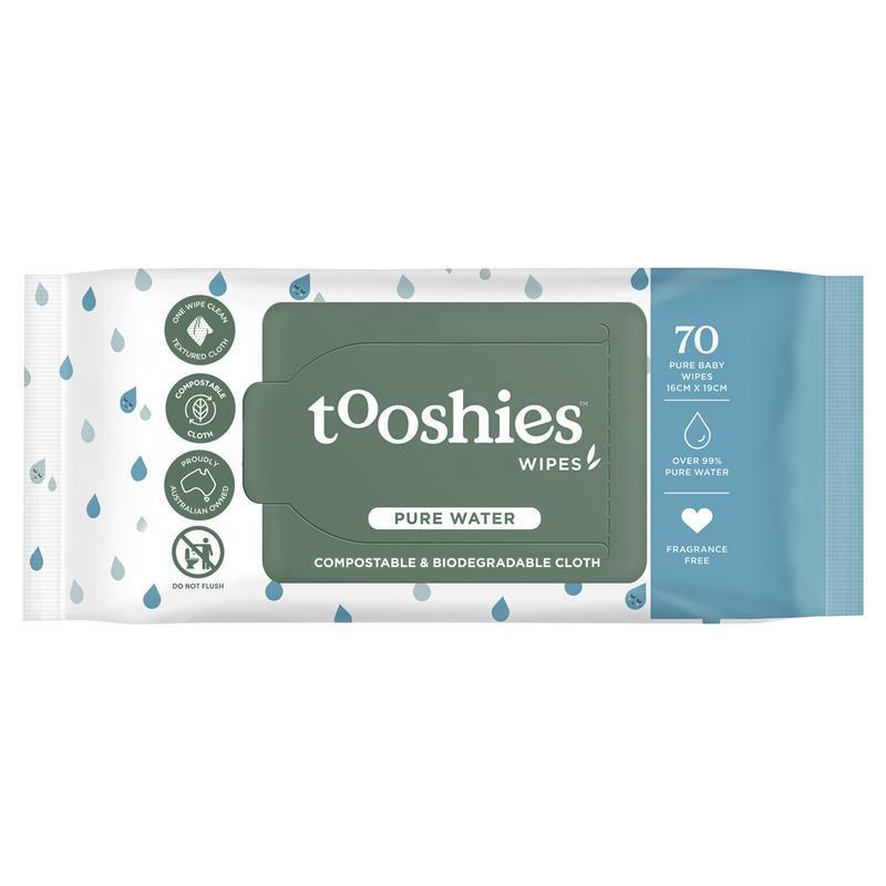 Load image into Gallery viewer, Tooshies Baby Wipes Pure Water 70 Pack
