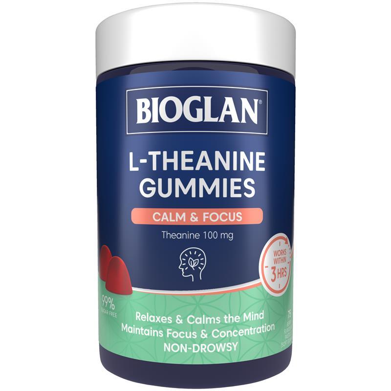 Load image into Gallery viewer, Bioglan L-Theanine Calm &amp; Focus Gummies 75 Pack
