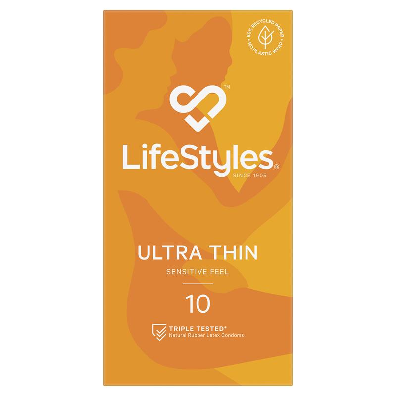 Load image into Gallery viewer, LifeStyles Condoms Ultra Thin 10 Pack
