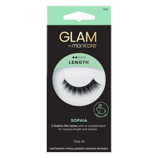 Glam By Manicare Sophia Lashes Length
