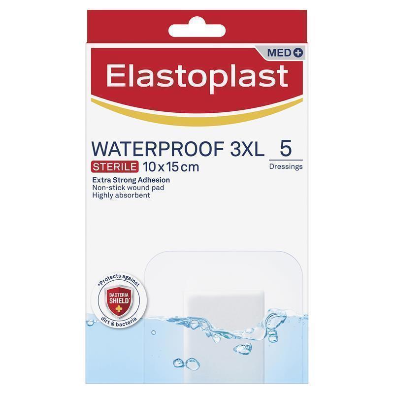 Load image into Gallery viewer, Elastoplast Waterproof Dressing 3XL 10x15cm 5 Dressings
