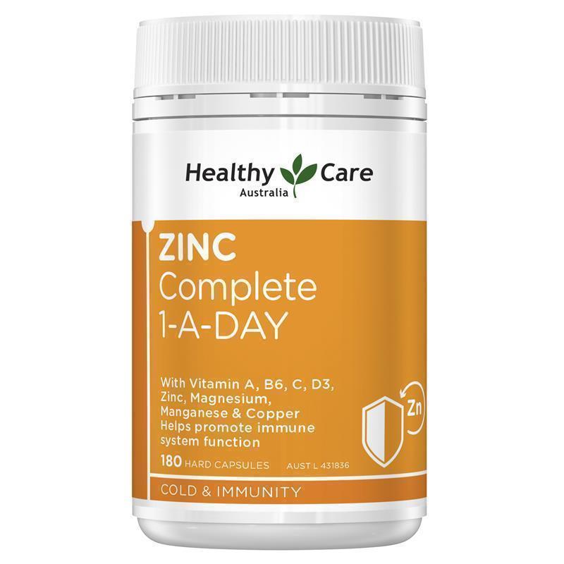 Load image into Gallery viewer, Healthy Care Zinc Complete 1-A-Day 180 Capsules
