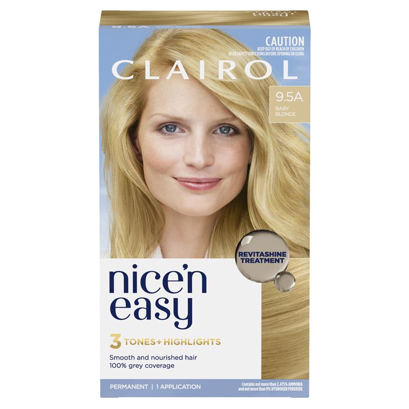 Load image into Gallery viewer, Clairol Nice N Easy 9.5A Natural Baby Blonde Permanent Hair Colour
