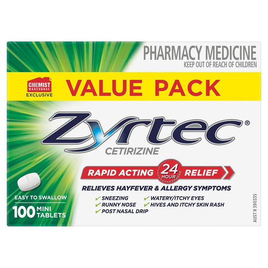 Zyrtec 10mg 100 Tablets Exclusive Size