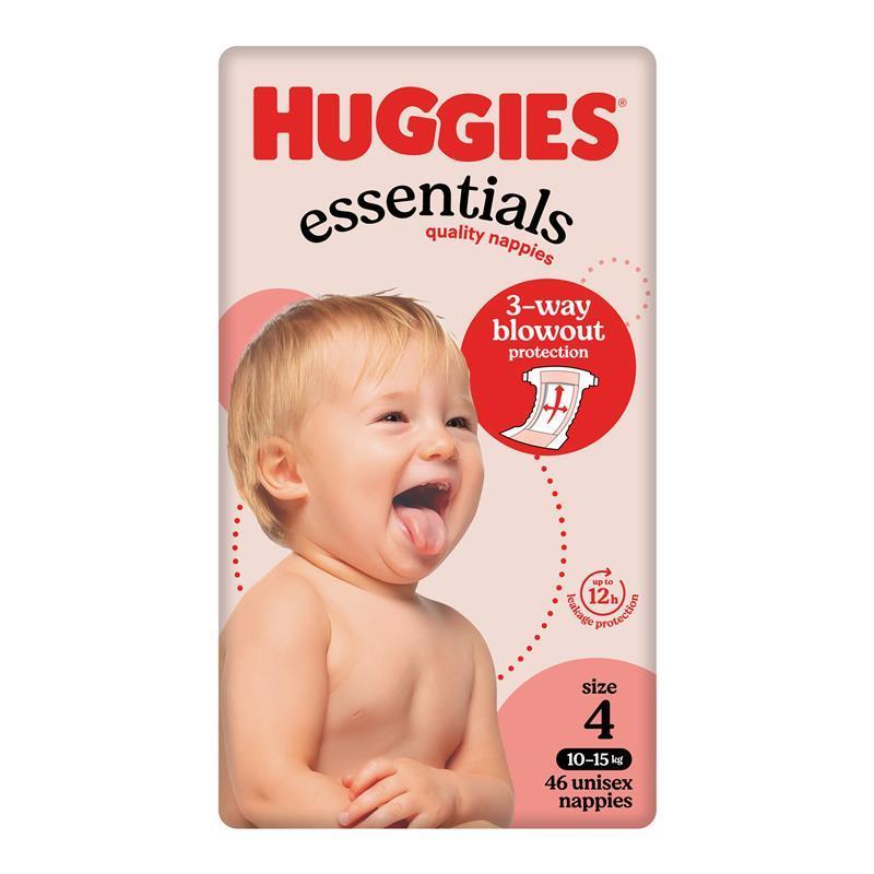 Load image into Gallery viewer, Huggies Essentials Size 4 10-15kg 46 Nappies
