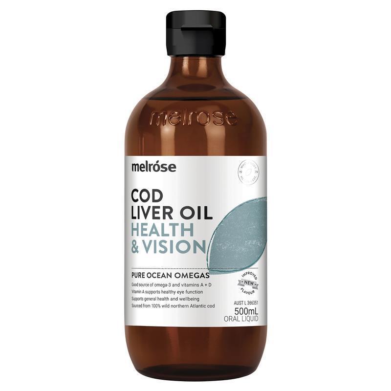 Load image into Gallery viewer, Melrose Omega Cod Liver Oil Health &amp; Vision 500ml
