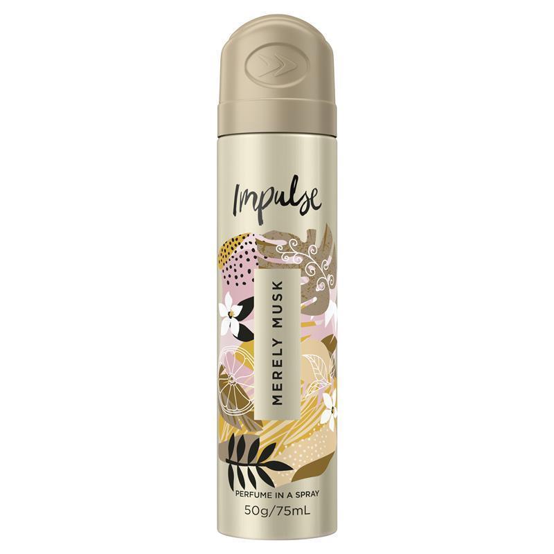 Load image into Gallery viewer, Impulse Women Body Spray Aerosol Deodorant Merely Musk 75ml
