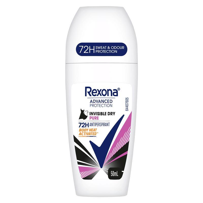 Load image into Gallery viewer, Rexona Women Advanced Antiperspirant Roll On Invisible Dry Pure 50ml
