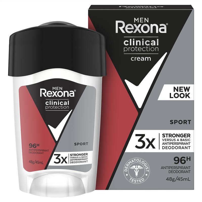 Load image into Gallery viewer, Rexona Men Clinical Protection Antiperspirant Cream Stick Sport 45ml

