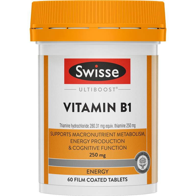 Load image into Gallery viewer, Swisse Ultiboost Vitamin B1 250mg 60 Tablets

