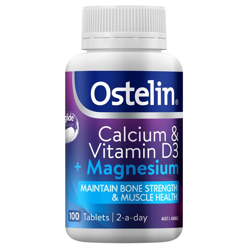Load image into Gallery viewer, Ostelin Calcium &amp; Vitamin D3 + Magnesium 100 Tablets
