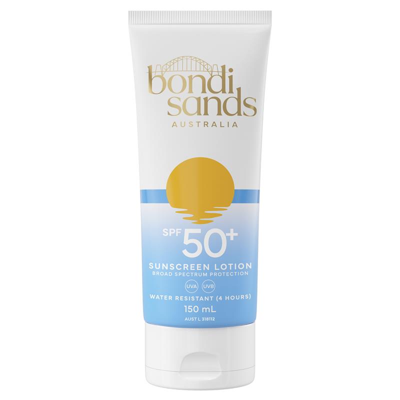 Load image into Gallery viewer, Bondi Sands SPF 50+ Sunscreen Lotion Fragrance Free 150ml
