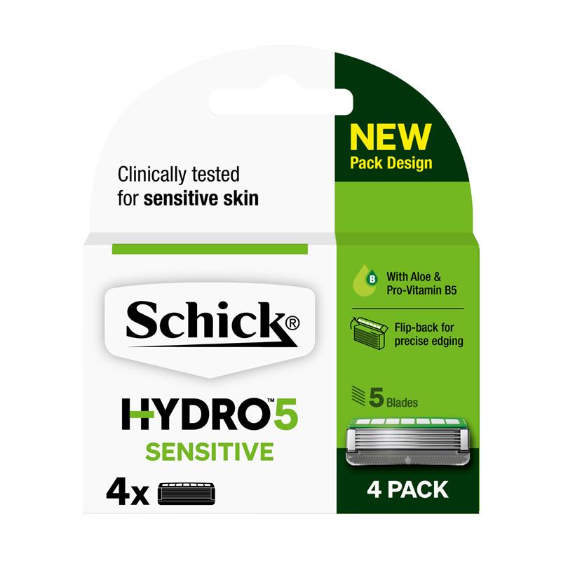 Load image into Gallery viewer, Schick Hydro 5 Sense Sensitive Mens Refill Razor Blades 4pk
