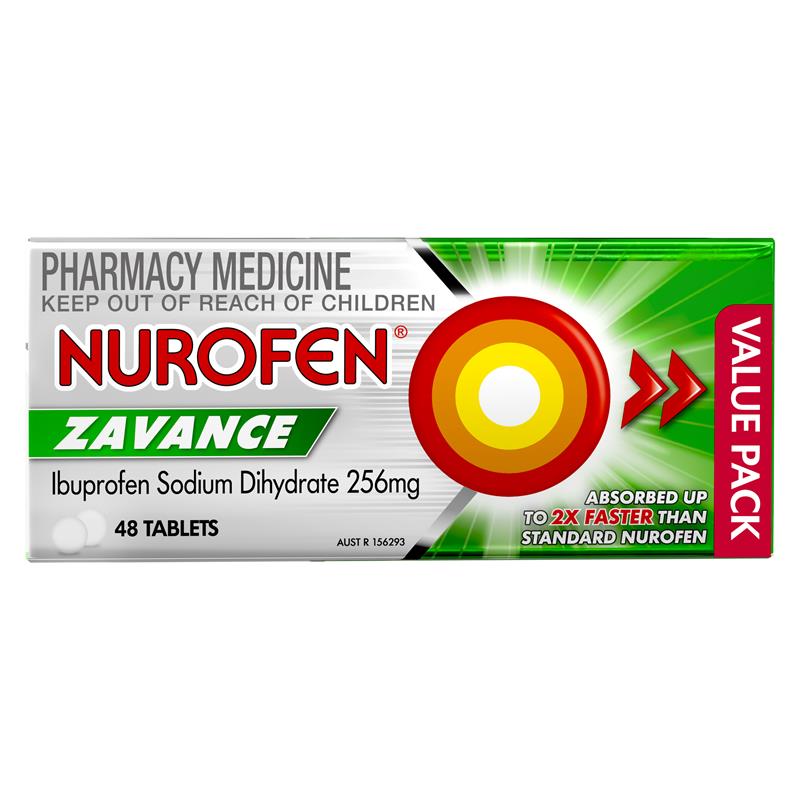 Load image into Gallery viewer, Nurofen Zavance Fast Pain Relief Tablets 48 pack 256mg Ibuprofen
