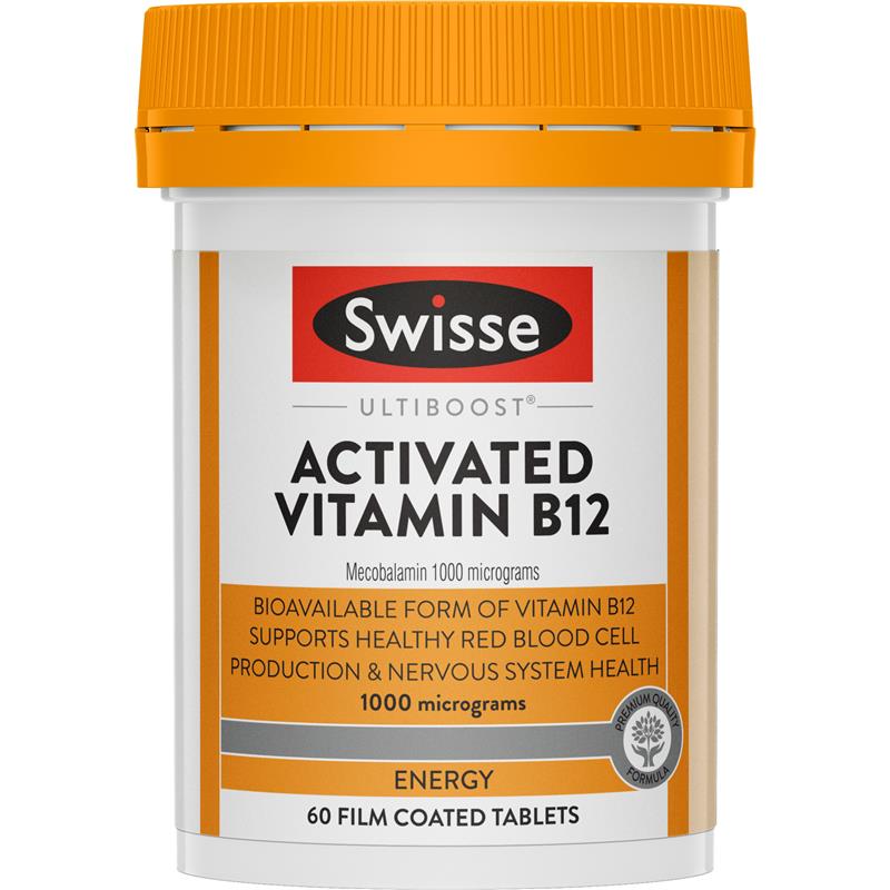 Load image into Gallery viewer, Swisse Ultiboost Activated Vitamin B12 (1000mcg) 60 Tablets
