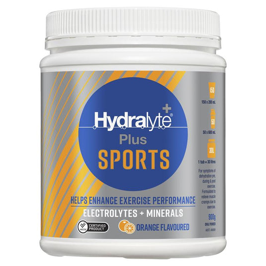 Hydralyte Plus Sports Orange Flavoured Powder 900g