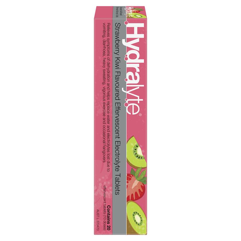 Load image into Gallery viewer, Hydralyte Electrolyte Effervescent Strawberry Kiwi 20 Tablets
