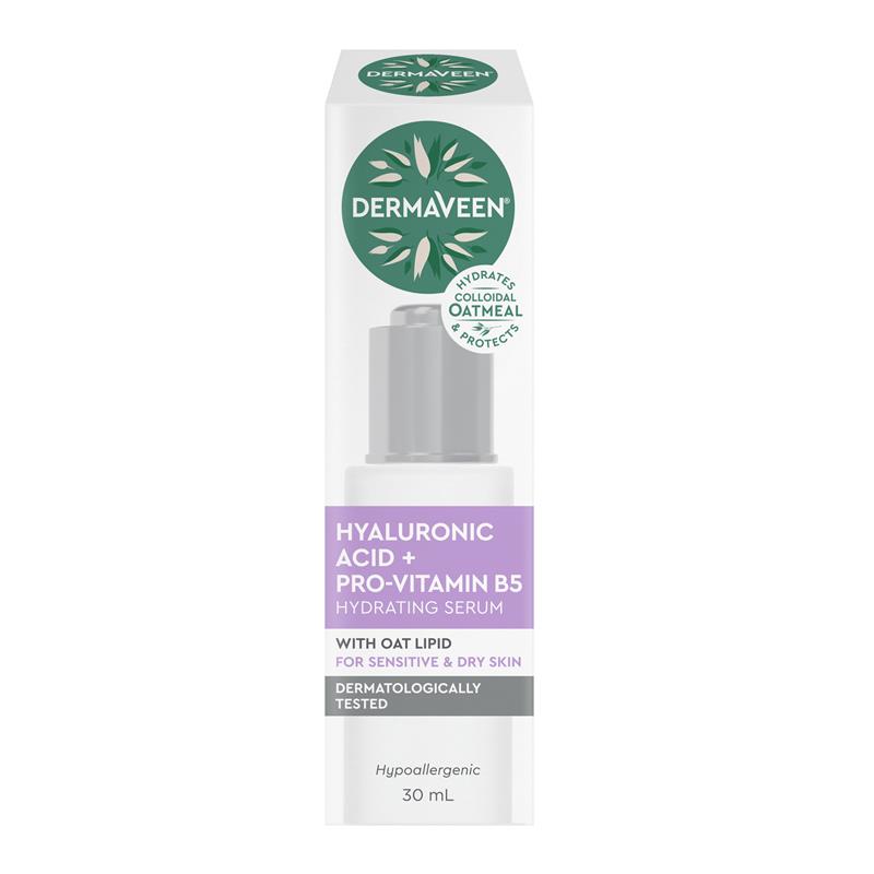 Load image into Gallery viewer, DermaVeen Face Hyaluronic Acid + Pro-Vitamin B5 Hydrating Serum 30ml
