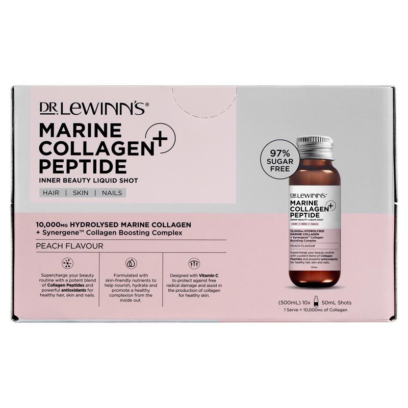 Load image into Gallery viewer, Dr. LeWinn's Collagen Inner Beauty Liquid Shot Peach 10 x 50ml
