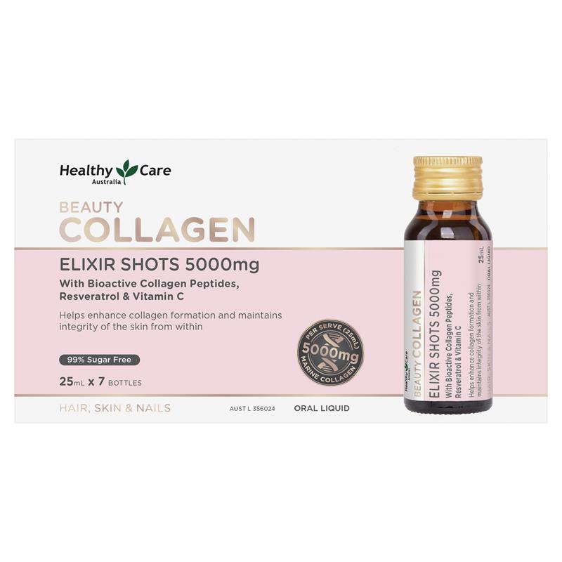 Load image into Gallery viewer, Healthy Care Beauty Collagen Shots 5000mg 25ml x 7 Bottles
